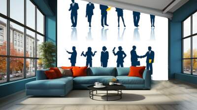 business people silhouettes Wall mural