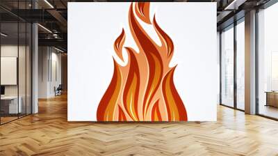 Fire vector illustration Wall mural