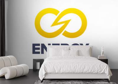 Vector logo design for business. Infinity abstract sign. Energy icon.
 Wall mural