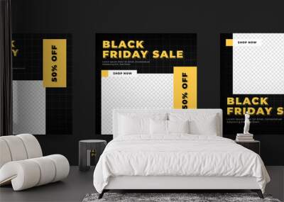 black friday social media post Wall mural