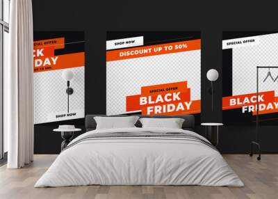 black friday social media post Wall mural