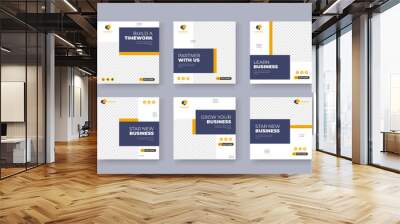 business social media post template collection Wall mural