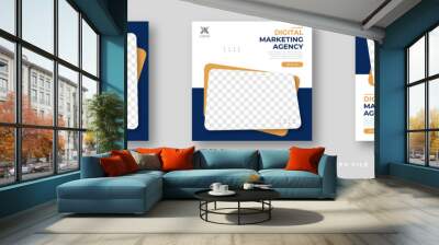 digital marketing agency social media post Wall mural