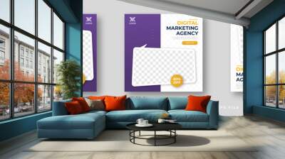 digital marketing agency social media post Wall mural