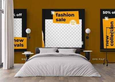 fashion sale social media post template Wall mural