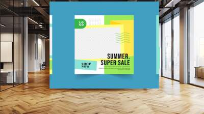 summer sale social media post Wall mural