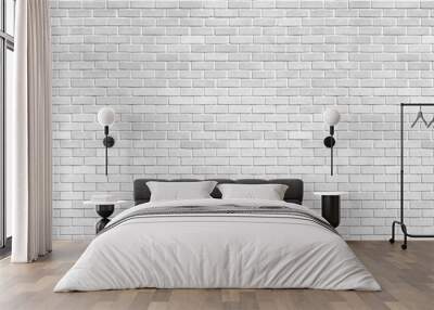 white brick wall texture seamless Wall mural