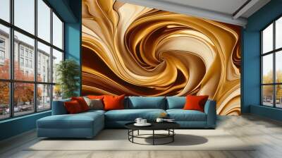 Abstract gold background with white copy space Wall mural