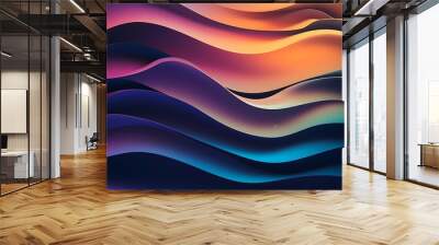 Abstract gradient wave. Gradient background. Wall mural