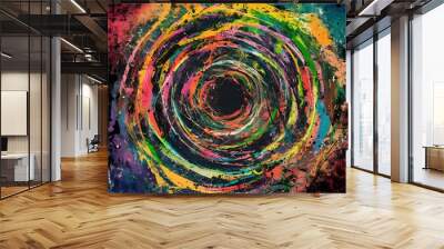 Abstract grunge colorful background Wall mural