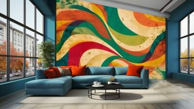 Abstract mix color vintage style background Wall mural