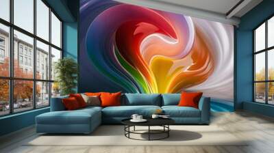 Abstract POND7 Light Background Wallpaper Colorful Gradient Blurry Soft Smooth Motion Bright shine Wall mural