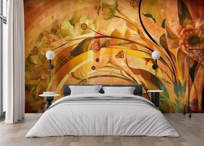 Abstract vintage background Wall mural