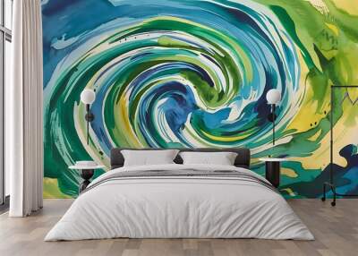 Abstract watercolor background Wall mural