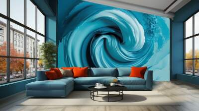 Blue paint texture background Wall mural