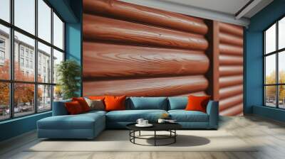 Brown wooden wall texture background Wall mural