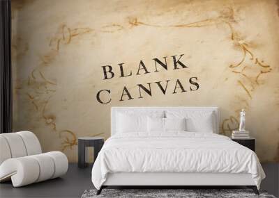 Close-up shot of blank vintage paper texture Wall mural