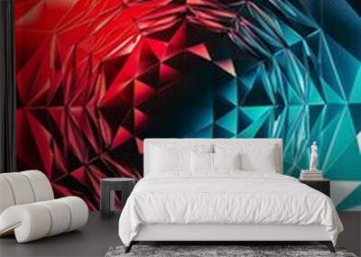 Creative prismatic background with polygonal pattern Wall mural