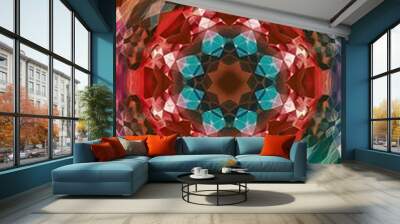 Creative prismatic background with polygonal pattern Wall mural