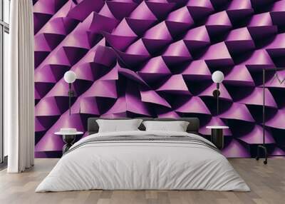 Diagonal pattern of paper in purple color Wall mural