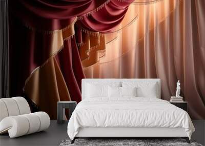 Drapery background illustration Wall mural