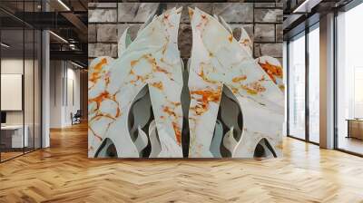 Light color abstract marble  texture. Natural patterns for design art work. Stone cement wall texture background. Wall mural