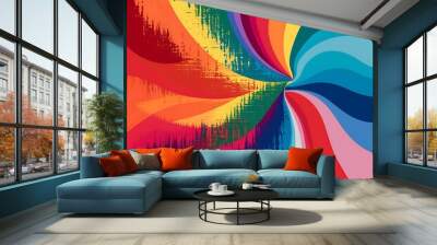 the colorful gradient and noise background colorful pattern illustration for wallpaper Wall mural