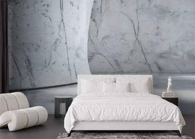 White concrete wall and floor closeup Wall mural