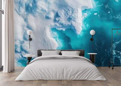 A blue ocean with a white cloud in the background Wall mural