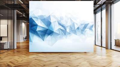 Abstract Blue and White Crystalline Pattern Wall mural