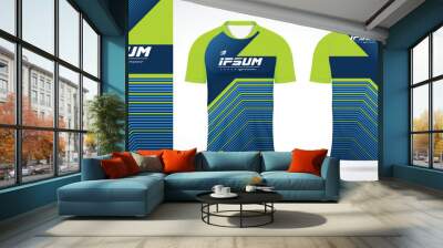 blue green jersey sport design template Wall mural