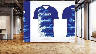 blue jersey sport uniform shirt design template Wall mural