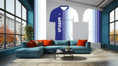 blue jersey sport uniform shirt design template Wall mural