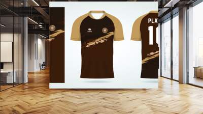 brown football jersey sport design template Wall mural