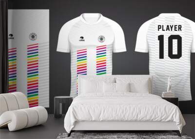 colorful football jersey sport design template Wall mural