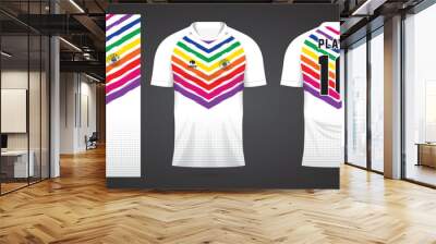 colorful football jersey sport design template Wall mural