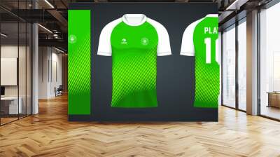 green football jersey sport design template Wall mural