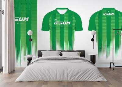 green jersey sport uniform shirt design template Wall mural