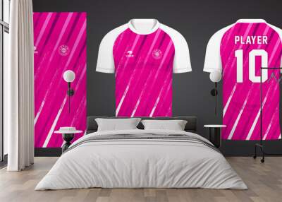 pink football jersey sport design template Wall mural