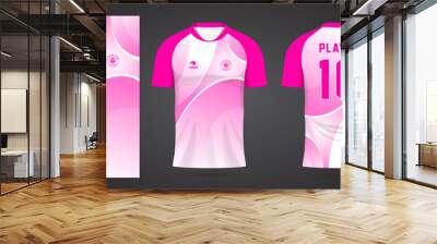 pink sports shirt jersey design template Wall mural