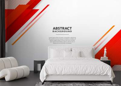 red modern abstract background design Wall mural