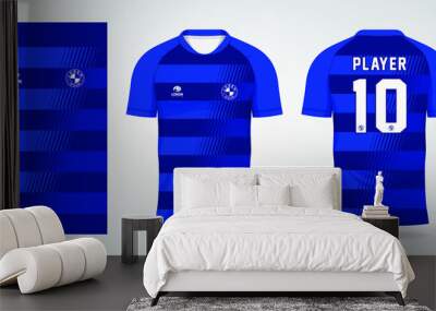 sports jersey template for Soccer uniform shirt design Wall mural