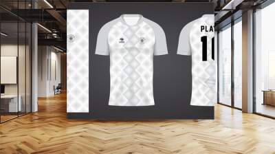 white football jersey sport design template Wall mural