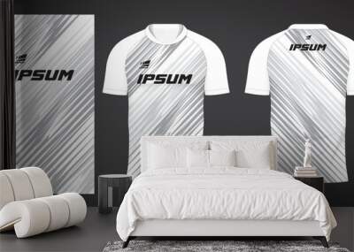 white sports shirt jersey design template	 Wall mural