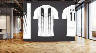 white sports shirt jersey design template Wall mural