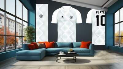 white sports shirt jersey design template Wall mural