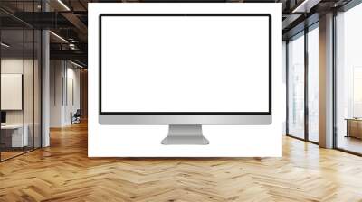 Realistic computer monitor isolated on transparent background.  Wall mural