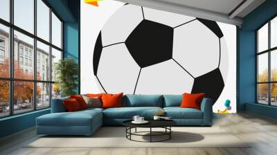 Soccer Ball Football Symbol Icon. Soccer Ball icon. Football Vector Design Illustration Wall mural