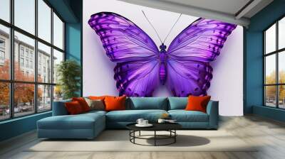 Magnificent Gradient butterfly swarm silhouette background Wall mural