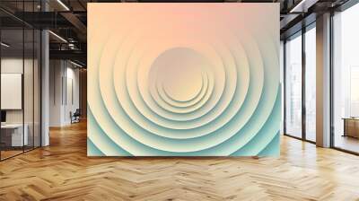 A minimal banner with a concentric circle pattern, subtle gradients, and a calming color palette. Elegant and balanced design, hd quality, natural look Wall mural